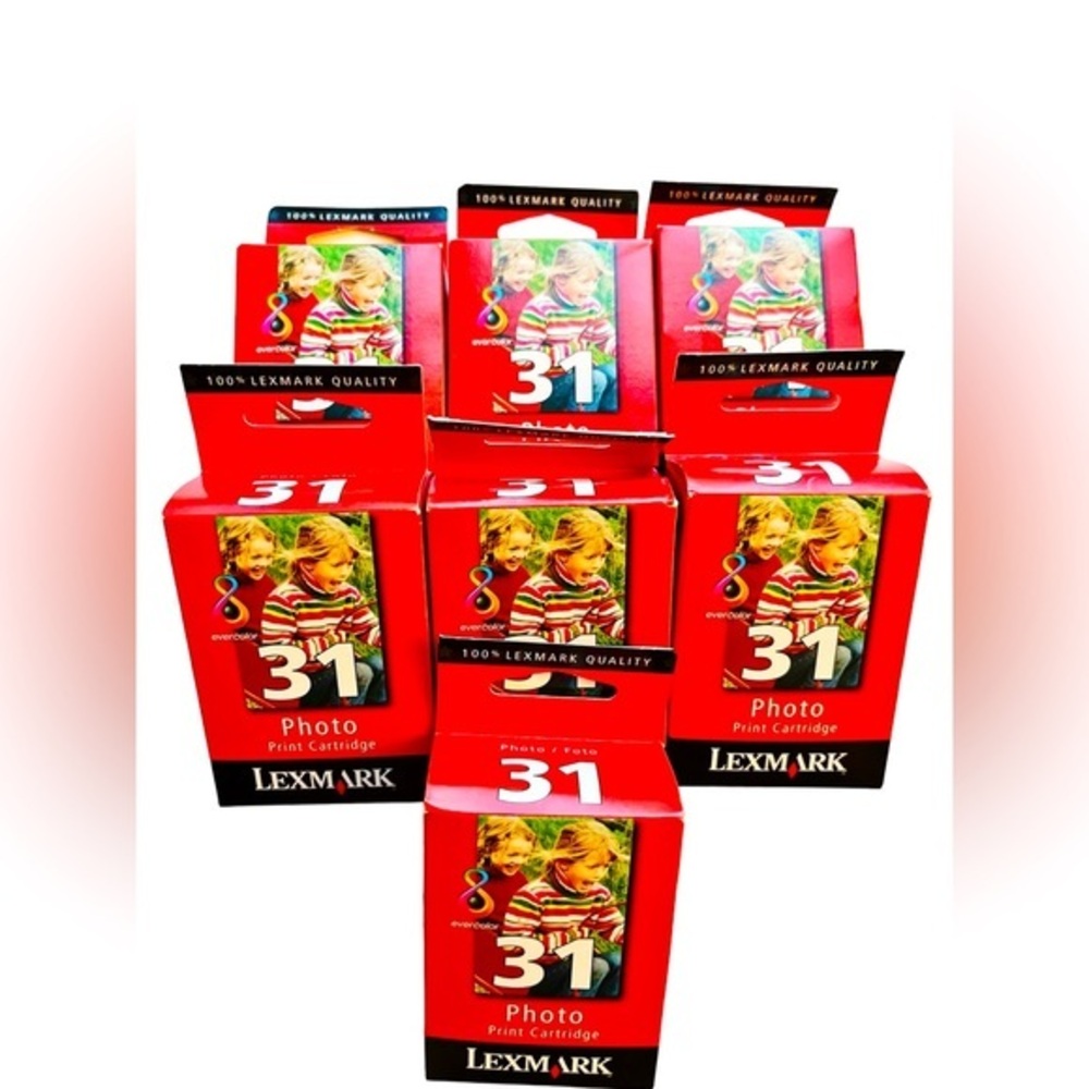New in box set of 7 Lexmark photo ink #31